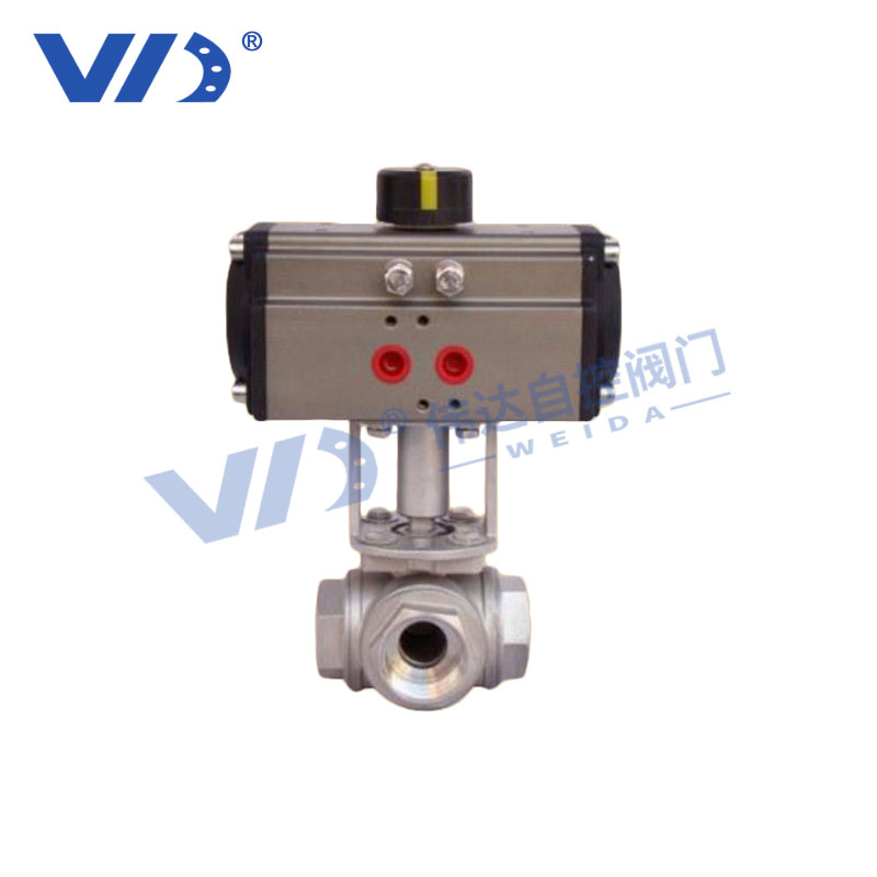 气动螺纹三通球阀